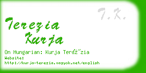 terezia kurja business card